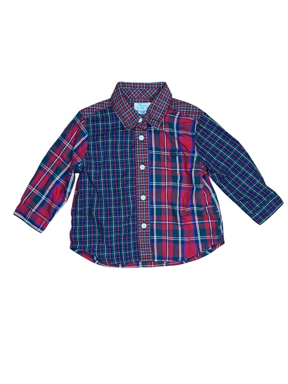 Chaps Kids Plaid Button-Down Shirt in Red and Navy